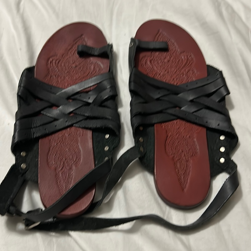 Cool black sandals   Funky